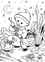 A coloring page of the sandman